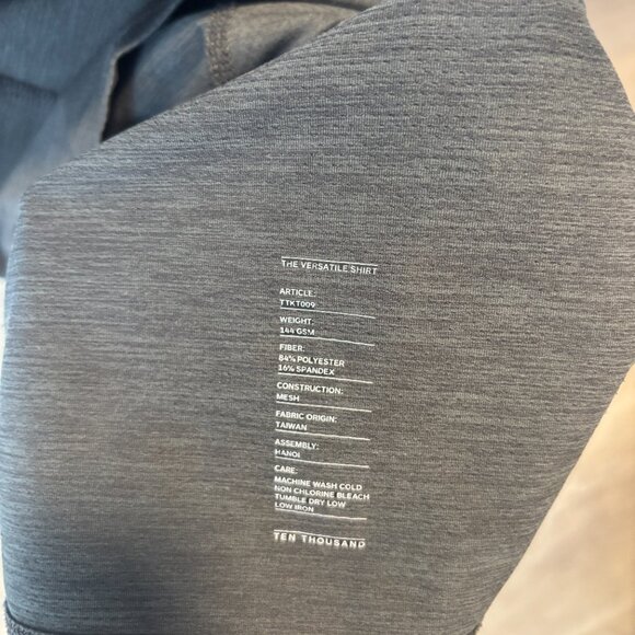 Ten Thousand Versatile Shirt, Dark Gray (Men M) - Picture 4 of 6